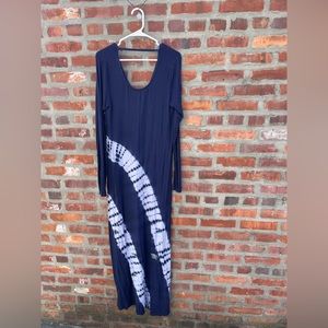 Blue tie dye dress